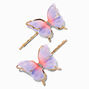 Pink &amp; Purple Butterfly Hair Pins - 2 Pack,