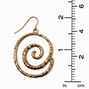 Gold-tone Textured Swirl 2&quot; Drop Earrings,