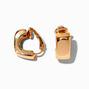 Chunky Gold-Tone Clip-On Hoop Earrings,