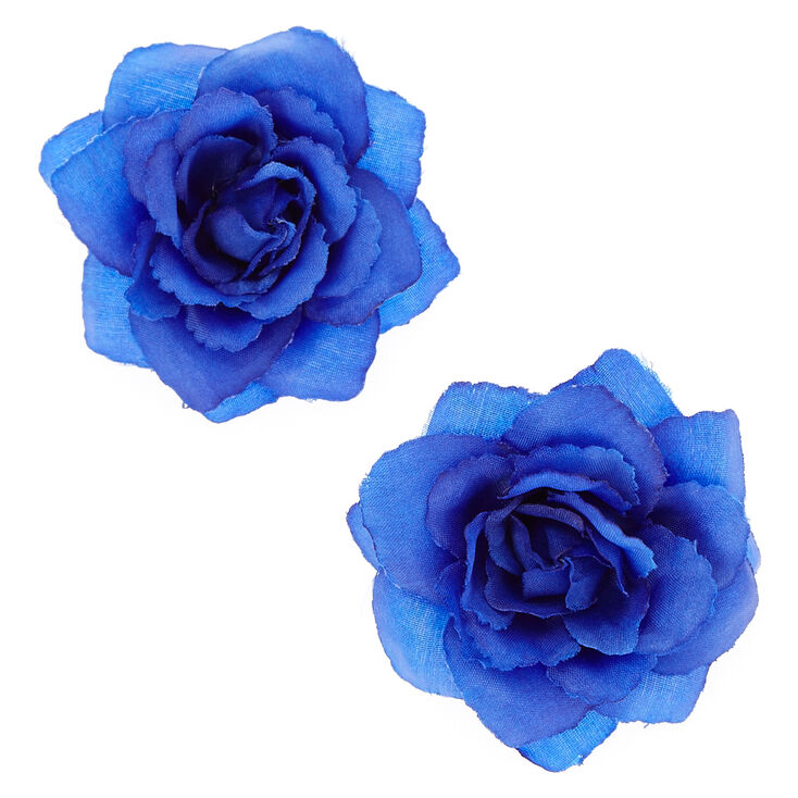 Royal Blue Rose Hair Clips | Icing US