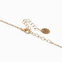 Gold-tone Spiral Pendant White Beaded Necklace,