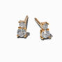 ICING Select 18k Yellow Gold Cubic Zirconia Mini Stack Stud Earrings,