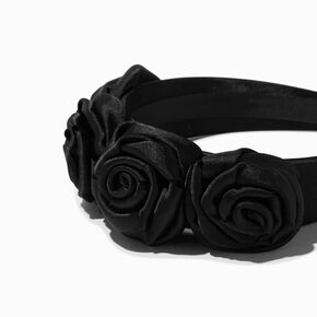 Black Roses Flower Crown Headband,