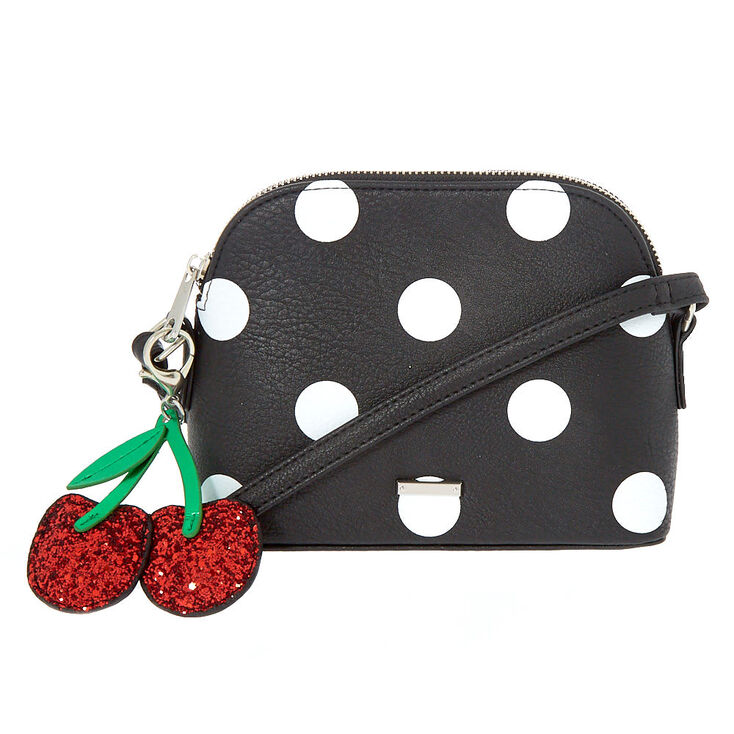 Polka Dot Crossbody Bag - White,