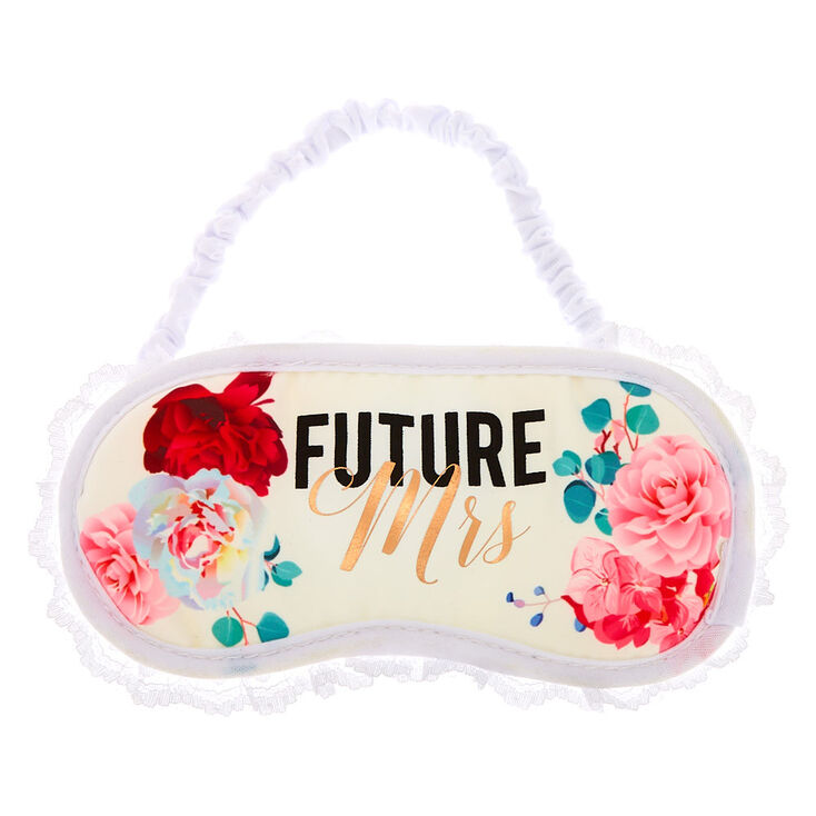Future Mrs. Floral Lace Sleeping Mask - White,