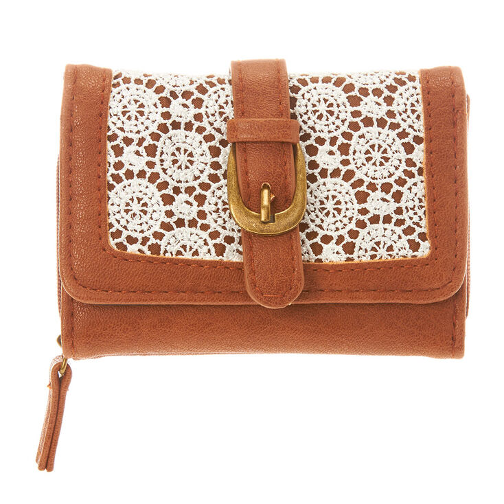 Brown Crochet Mini Wallet,