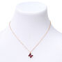 Butterfly Birthstone 16&quot; Gold Pendant Necklace - June,