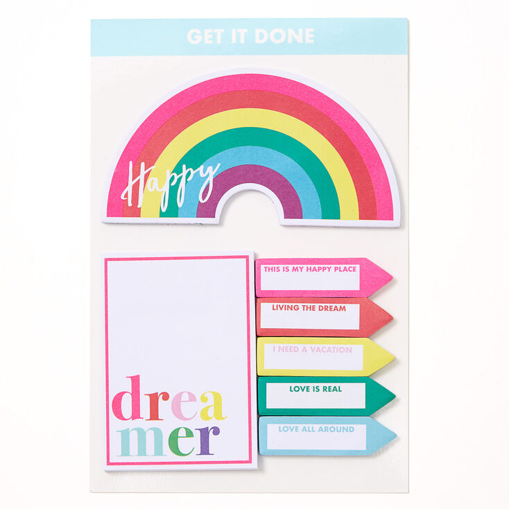 Rainbow Dreamer Sticky Notepad Stationery Set,