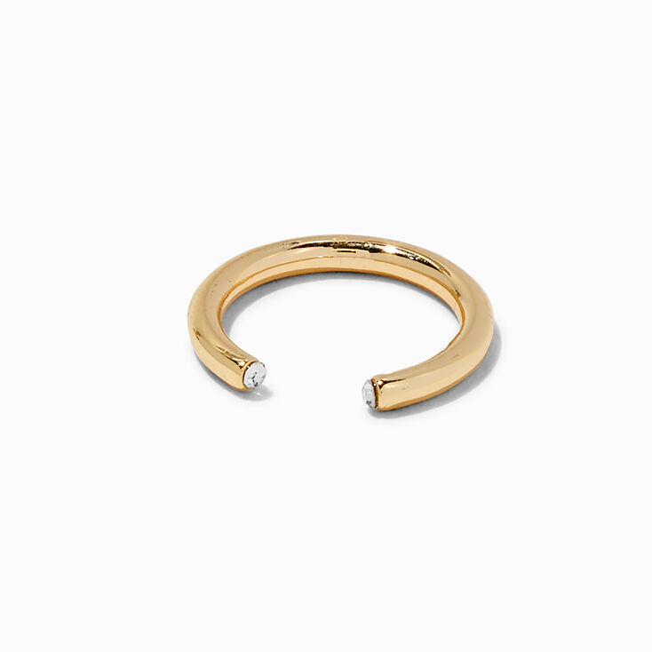 Gold-tone Knot Open-Front Rings - 3 Pack,