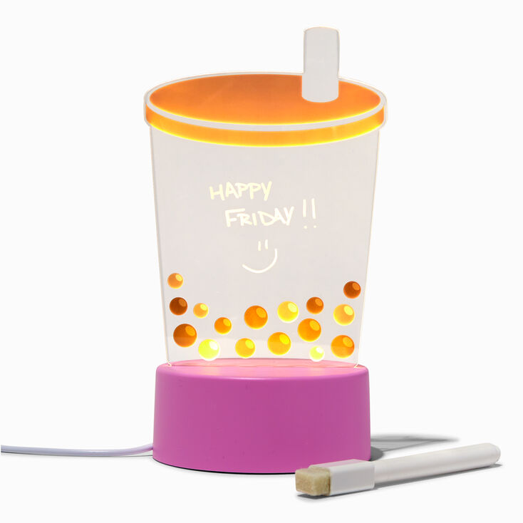 Bubble Tea Light-Up Dry Erase Board,