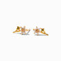 Sterling Silver Gold Tulip Garden Stud Earrings,