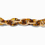 Gold-tone Tortoiseshell Chain Link Extended Length Bracelet ,