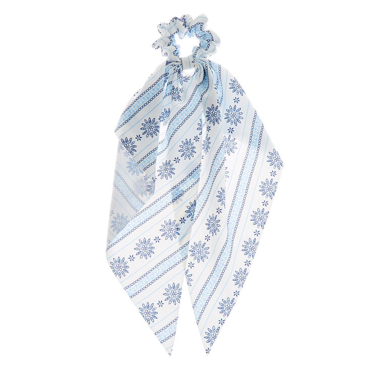Prairie Scarf Hair Scrunchie - White,