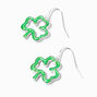 St. Patrick&#39;s Day Glitter Shamrock 1&quot; Drop Earrings,