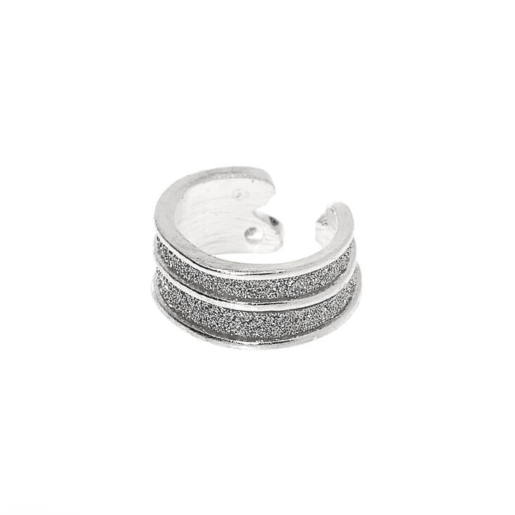Silver Glitter Ear Cuff,