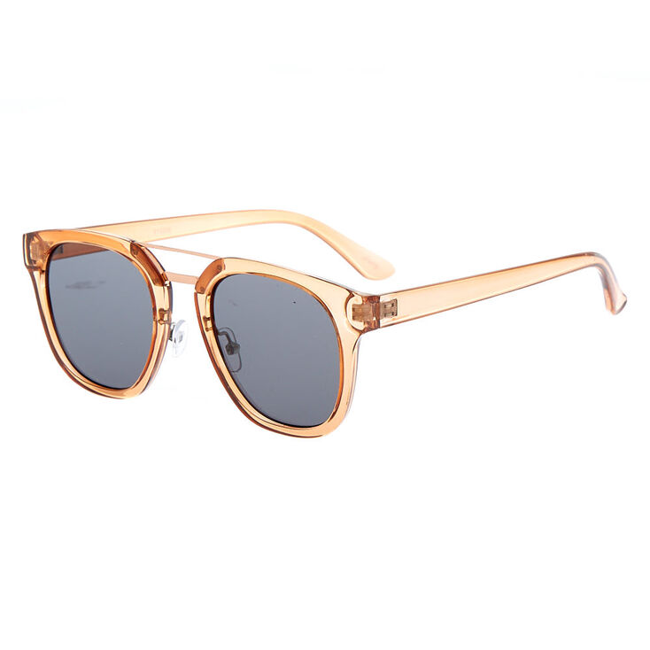Square Brow Bar Sunglasses - Brown,