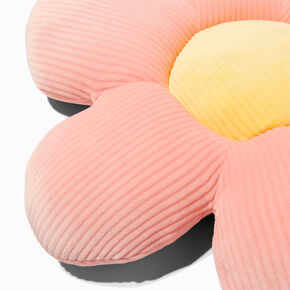 Daisy Shaped Rib Knit Pillow,