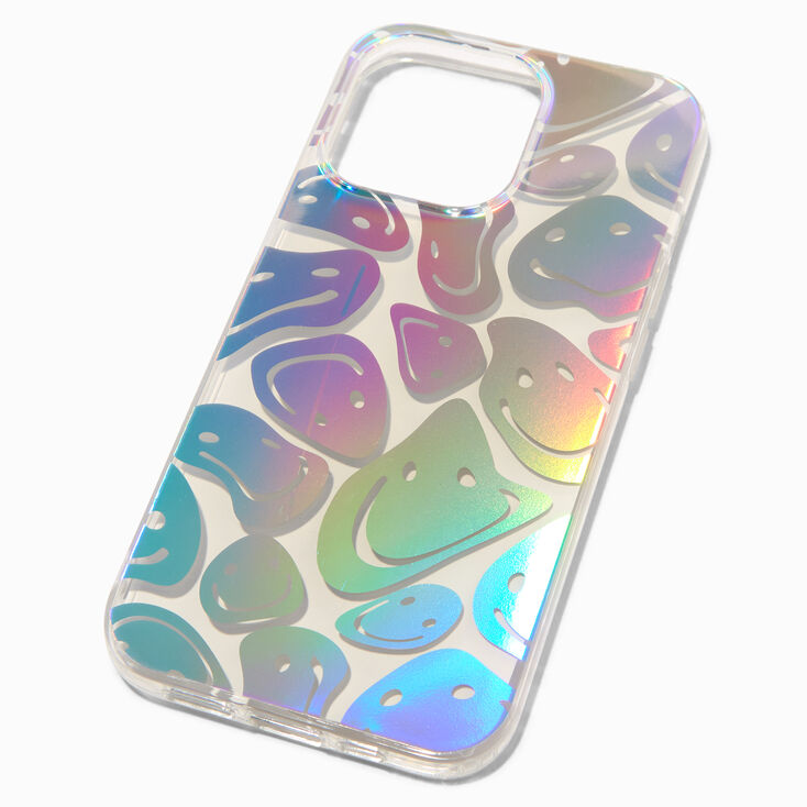 Holographic Happy Face Protective Phone Case - Fits iPhone&reg; 13 Pro,
