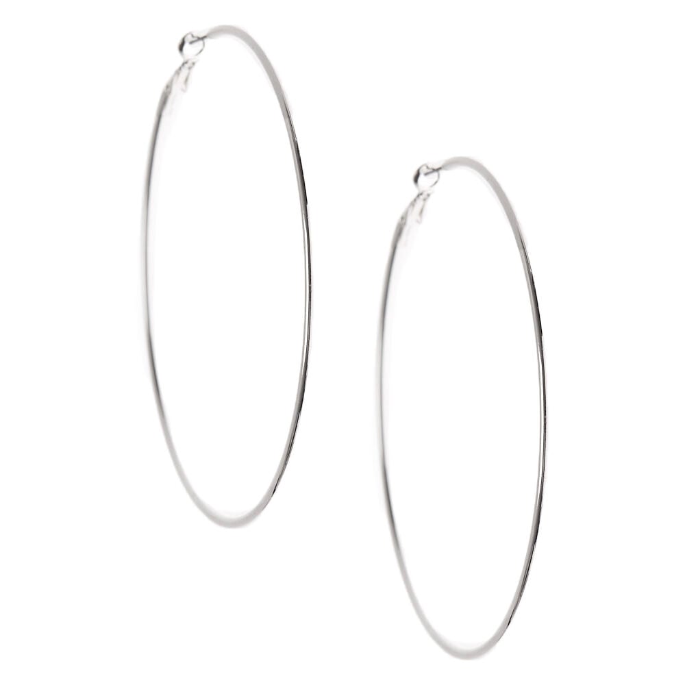 silver hoop earrings