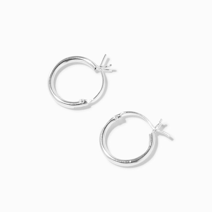 Icing Select Sterling Silver 12MM Hinge Hoop Earrings,