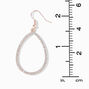 Rose Gold 2.5&quot; Crystal Teardrop Drop Earrings,