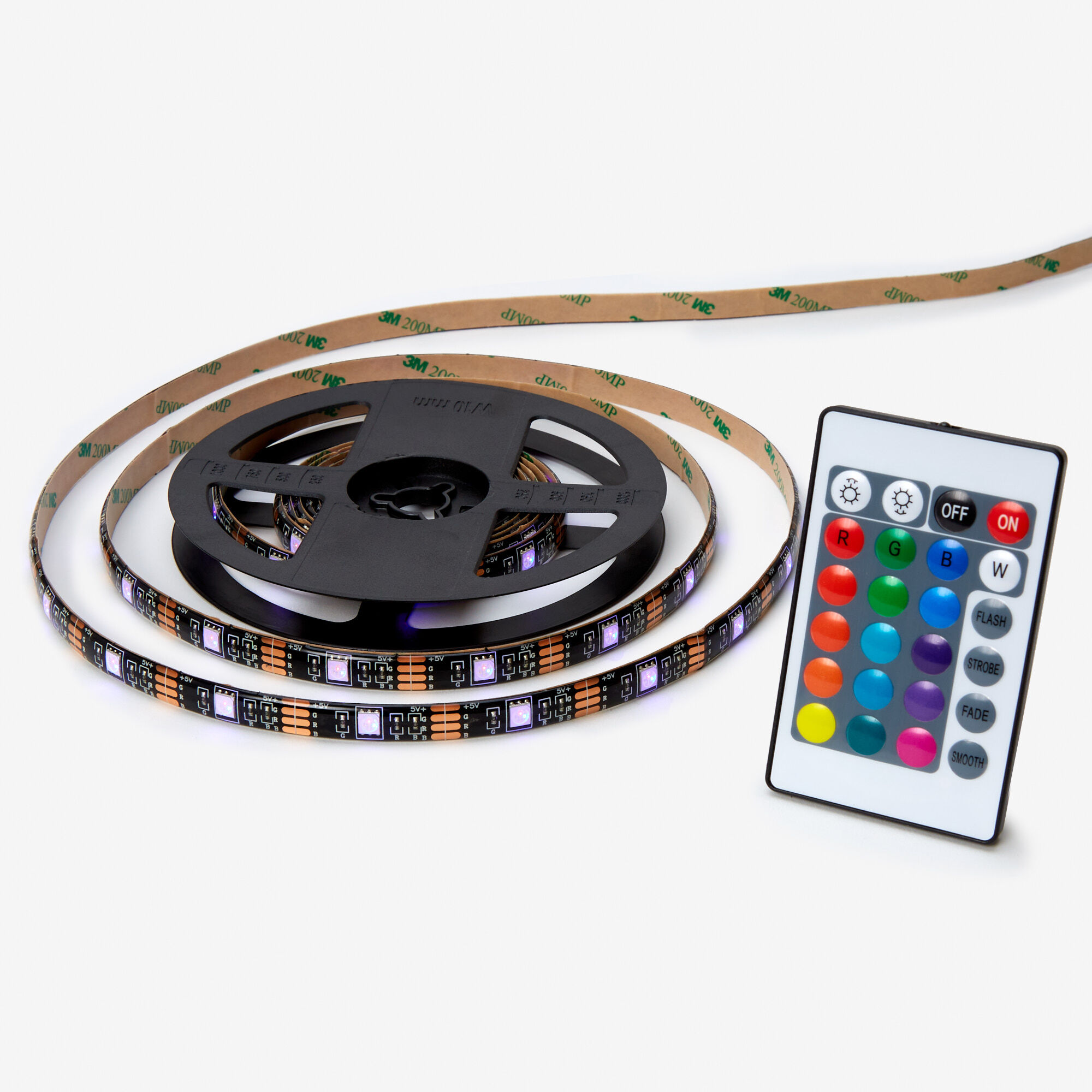 Color changing light strip with remote 2025