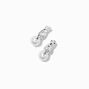 Silver-tone Pearl 0.5&quot; Clip-On Drop Earrings,