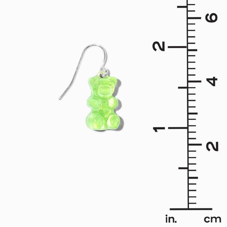 Green Gummy Bear 0.5&quot; Drop Earrings,