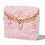 Blush Pink Furry Zip Around Wallet,