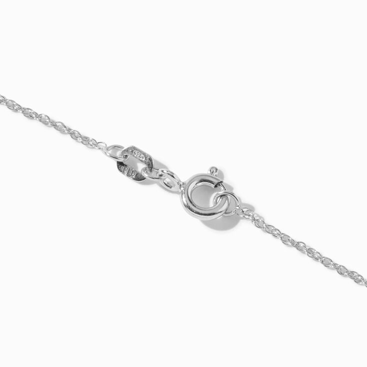 Laboratory Grown Diamond Pav&eacute; Bar Pendant Sterling Silver Necklace 0.03 ct. tw.,