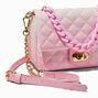 Quilted Light Pink Ombr&eacute; Dual Strap Crossbody Bag,