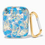 Blue and Gold Butterfly Earbud Case Cover - Compatible With Apple AirPods Pro&reg;,