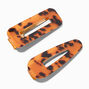 Tortoiseshell Hair Clips - 2 Pack/Brown,