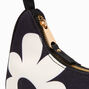 Black &amp; White Daisy Shoulder Handbag,