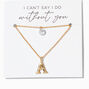 Bridesmaid Multi Strand Initial Pendant Necklace - A,