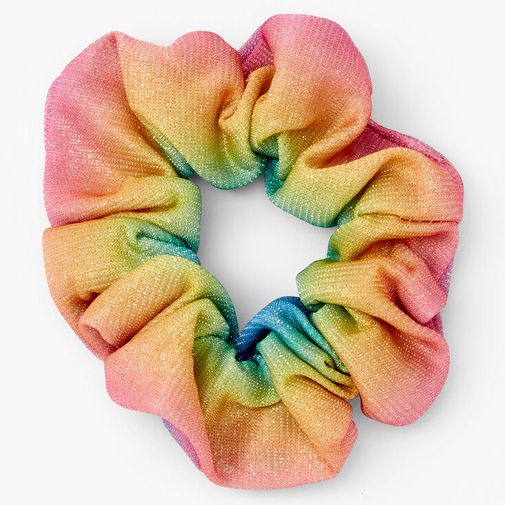 Medium Lurex Rainbow Hair Scrunchie,