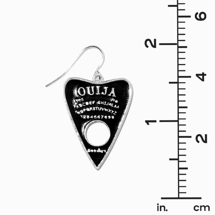 Black Ouija Triangle Drop Earrings,