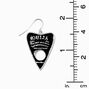 Black Ouija Triangle Drop Earrings,