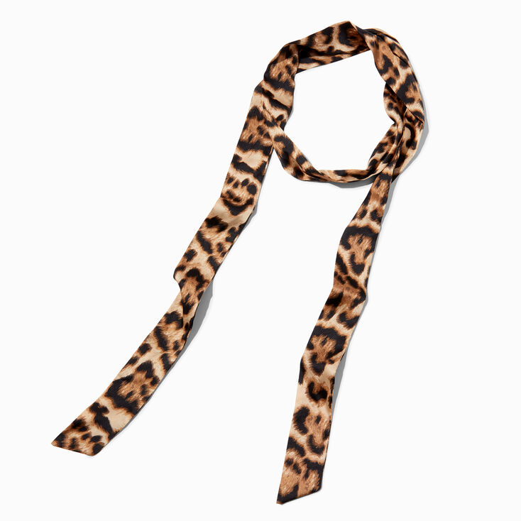 Cheetah Print Scarf Necklace ,