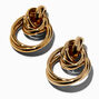 Twisted Doorknocker 2&quot; Gold-tone Drop Earrings,