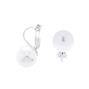 Silver 10MM Pearl Clip On Stud Earrings,