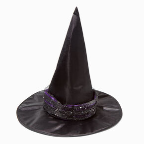 Celestial Purple Lace Up Witch Hat,