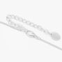 Silver Birthstone Color Tag Pendant Necklace - January,