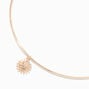 Gold Sun Coil Choker Necklace,