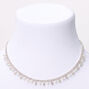 Silver Rhinestone &amp; Pearl Double Row Lined Jewelry Set - 2 Pack,