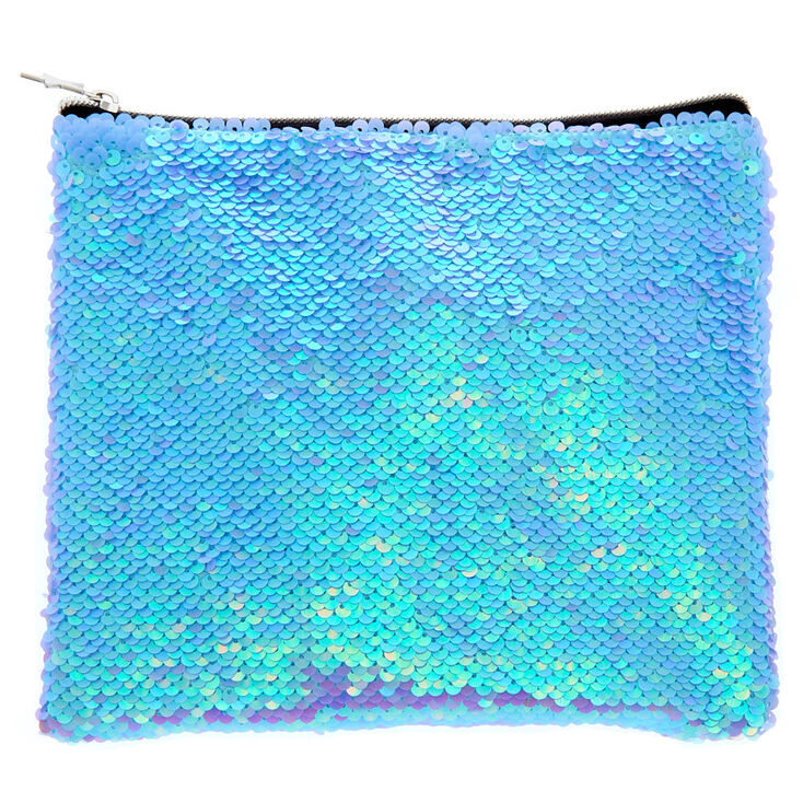 Reversible Sequin Makeup Bag - Purple,