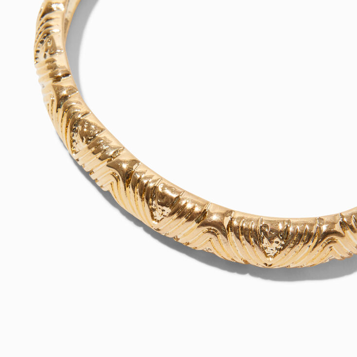 Gold-tone Textured Cuff Bracelet,