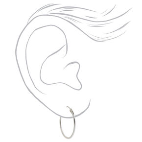 Sterling Silver 16MM Classic Hoop Earrings,