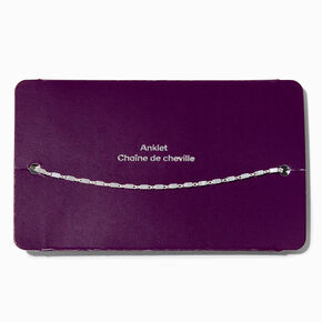 ICING Select Sterling Silver Bar Chain Anklet,