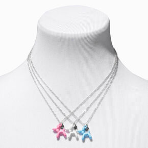 Best Friends Balloon Animal Pendant Necklaces - 3 Pack,